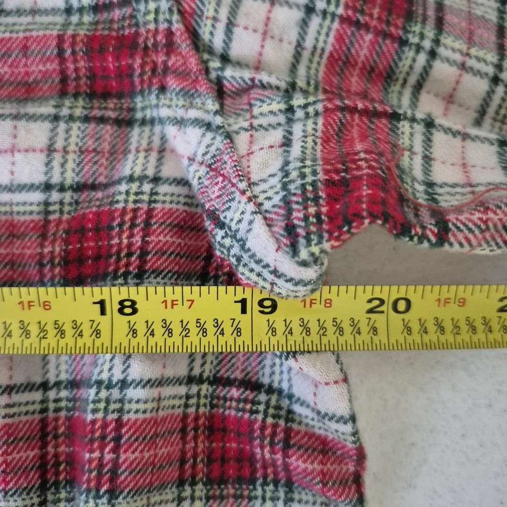 Alpine Design Shirt Womens S Red/Cream Sky Pond Plaid Hike Midweight Flannel NEW